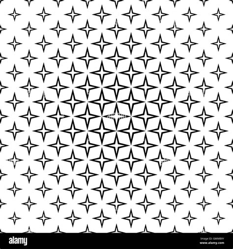 seamless black white  edged star pattern stock vector image art