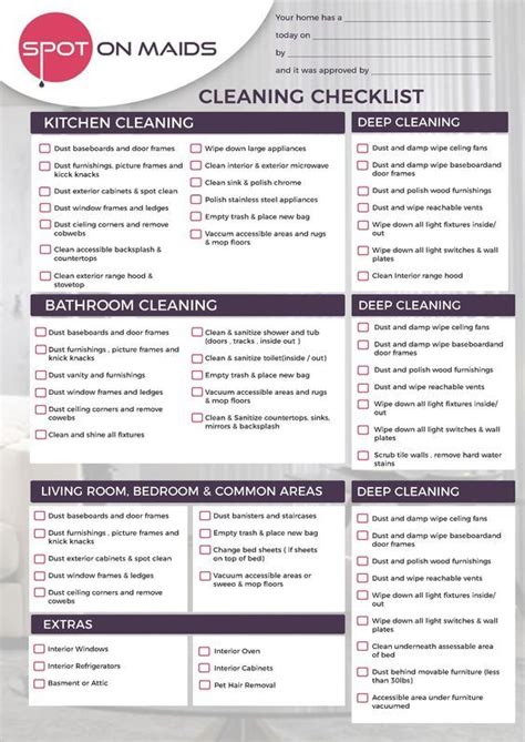 maid service cleaning checklist cleaning service checklist house