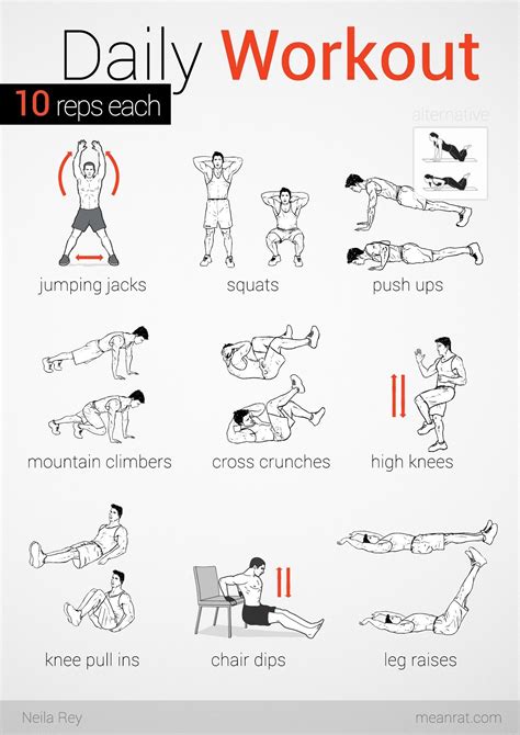 daily workout  equipment needed     start