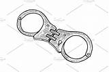 Handcuffs sketch template