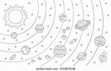 Solar System Planetas Planeten Zonnestelsel Mewarnai Scheme Nomes St2 Vetor Kleurplaat Conjunto Bewaar sketch template