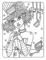 Wonderland Alice Halsey sketch template