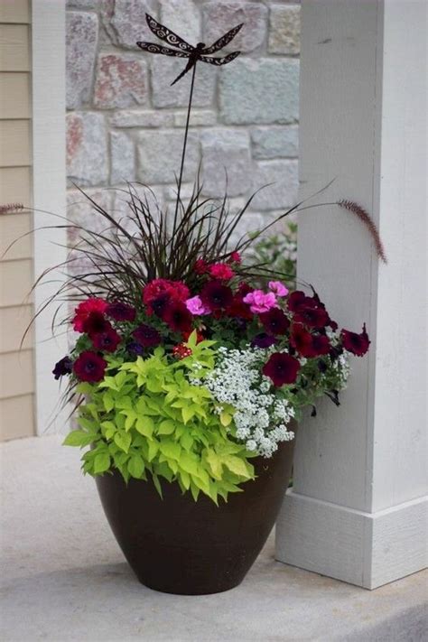 gorgeous flower pot ideas   front porch   hostess