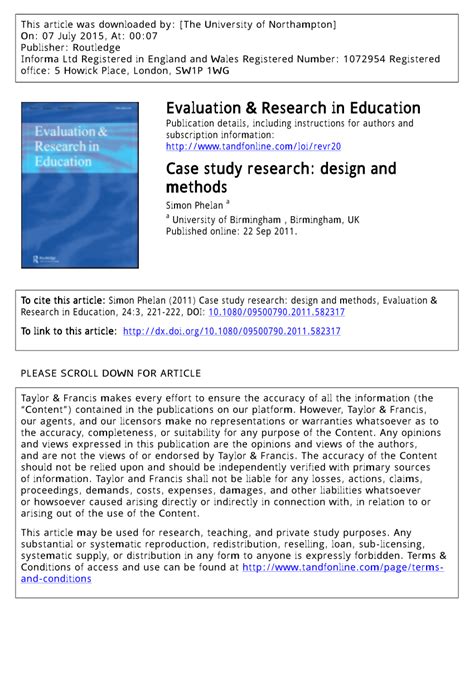 research design case study research design definition