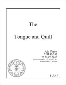 tongue  quill air force afh   air force handbook certified