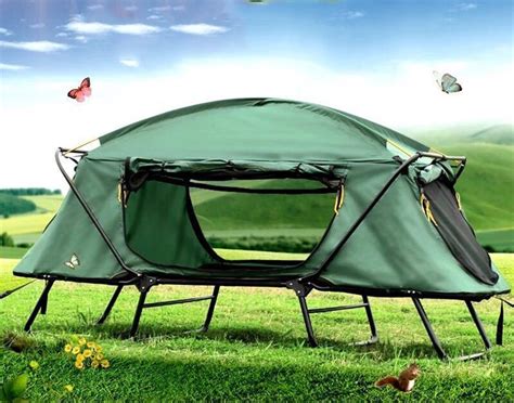 L46 Double Layer Elevated Tents Folding Waterproof Tent Cot For 1 2