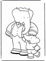 Babar Coloring Pages Funnycoloring Kids Advertisement sketch template