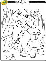 Crayola Turtle Mommy Tartaruga Figlia Getcolorings Tartarugas Riscos Cadernos Molde Patchwork Decorados Olhos Fofos Colors sketch template