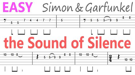 Simon And Garfunkel The Sound Of Silence Guitar Solo Tab Backingtrack