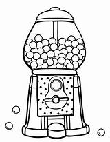 Gumball Machine Coloring Gum Bubble Clipart Pages Printable Candy Drawing Sheets Kids Clip Coloringcafe Worksheet Color Preschool Cute Worksheets Clipartmag sketch template