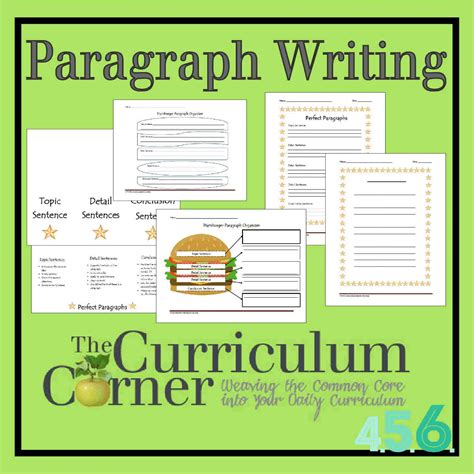 paragraph writing  curriculum corner