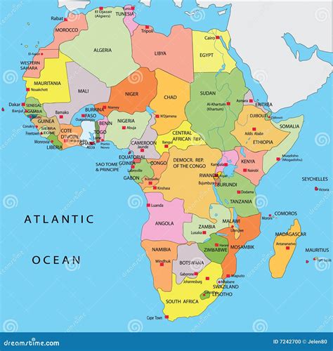 political map  africa stock illustration illustration  blue