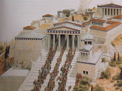 Athenians Going Up To The Acropolis For The Panathenaic Festival