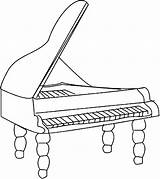 Piano Coloring Grand Pages sketch template