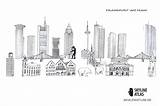 Frankfurt Skyline Coloring Am Main Wolkenkratzer Hochhaeuser Comment Leave sketch template