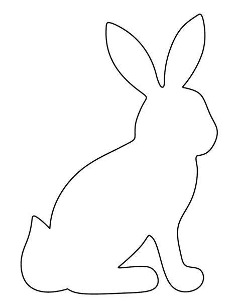 paper rabbit template  printable  templateroller