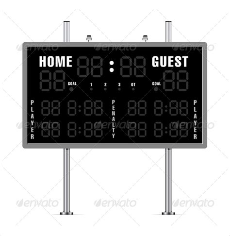 scoreboard template   psd  eps excel documents