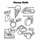 Money Coloring Pages Printable Color Math Getcolorings Bank Getdrawings Momjunction sketch template