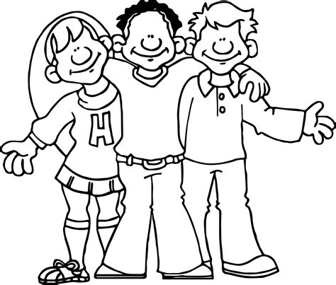 friends activity coloring page wecoloringpagecom