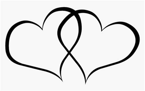Line Art Heart Clip Art Black And White Love Coloring