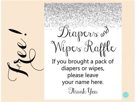 diapers  wipes raffle sign printabell express