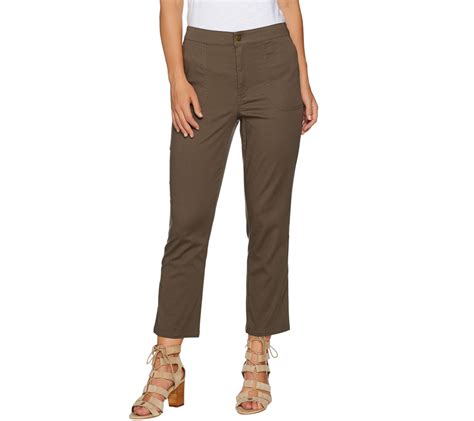 Lisa Rinna Collection Twill Cropped Boot Cut Pants Page