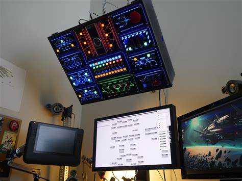 overhead control panel   programmable buttons built  arduino computer coding