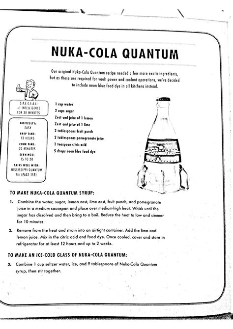 nuka cola quantum recipe geek food nuka cola recipe game food