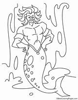 Merman Cryptids sketch template