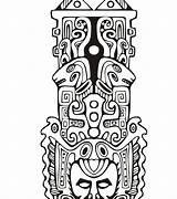 Coloring Totem Pole Pages Kids Getcolorings Printable Getdrawings Color sketch template