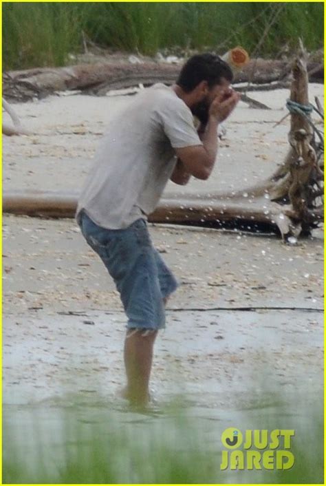 shia labeouf exposes himself on set while peeing in ocean photo