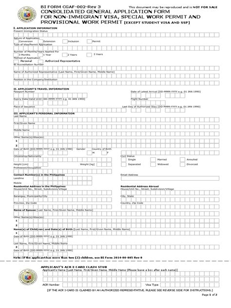 application form for non immigrants identity document travel visa