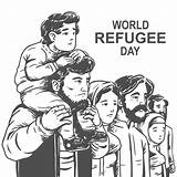 Refugee Drawn Hand Vector Family Vecteezy sketch template