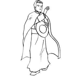 priest coloring page