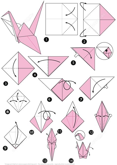 origami bird instructions  printable papercraft templates