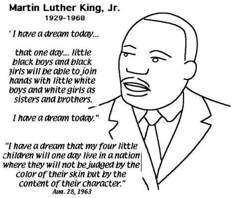 dr martin luther king coloring pages