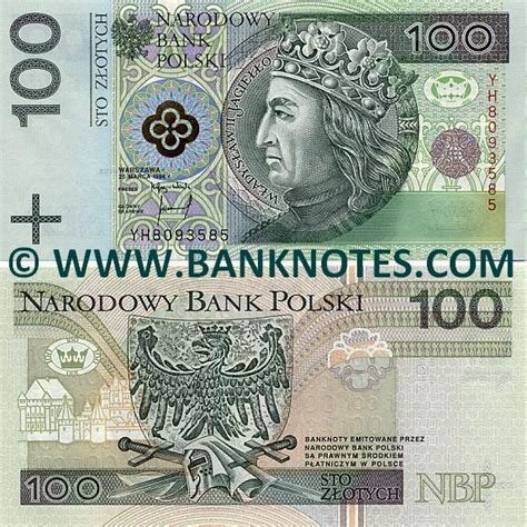 poland  zlotych  polish currency bank notes paper money  polska banknotes
