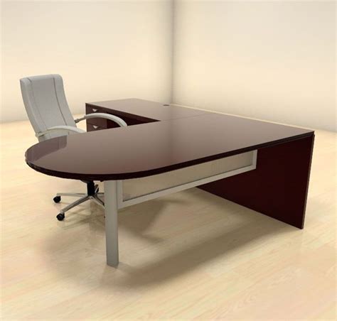 3pc L Shape Modern Contemporary Executive Office Desk Set Ch Jad L6