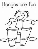Coloring Fun Bongos Drum Cursive Twistynoodle Noodle sketch template