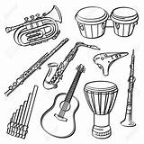 Instrument Muziek Sketching Bugle Jazz sketch template