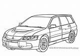 Mitsubishi Coloring Lancer Drawing Evolution Sketch Pages Evo Eclipse Car Wagon 350z Nissan Gt Printable Super Minivan Pencil Beautiful Cool sketch template