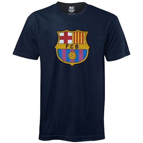fc barcelona official football soccer gift mens crest  shirt ebay