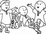 Coloring Wecoloringpage Caillou Pages sketch template