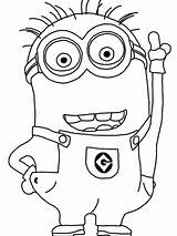 Minion Minions Coloring Pages Clipart Kids Template Drawing Stuart Easy Sheets Birthday Printable Transparent Party Colouring Cartoon Color Book Favors sketch template