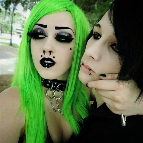 log in — instagram cool piercings emo piercings green hair