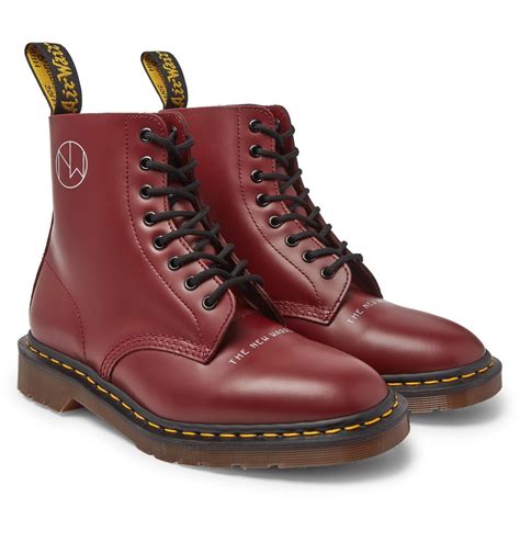 undercover leather red dr martens edition  boots  men lyst