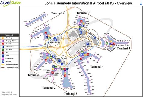 york john  kennedy international jfk airport terminal map