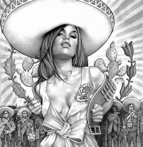 Charra Girl By Mouse Lopez Charro Mexican Girl Sombrero