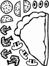 Pizza Paper Cut Paste Coloring Printable Pages Craft Topping Crafts Kids Preschool Toppings Pattern Pizzas Activities Own Templates Template Story sketch template