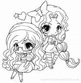 Coloring Chibi Yampuff Fairy sketch template